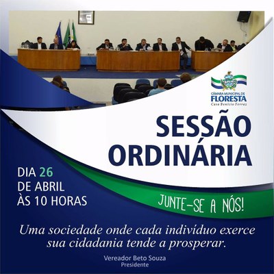 Sessão Ordinária - 26 de abril de 2017