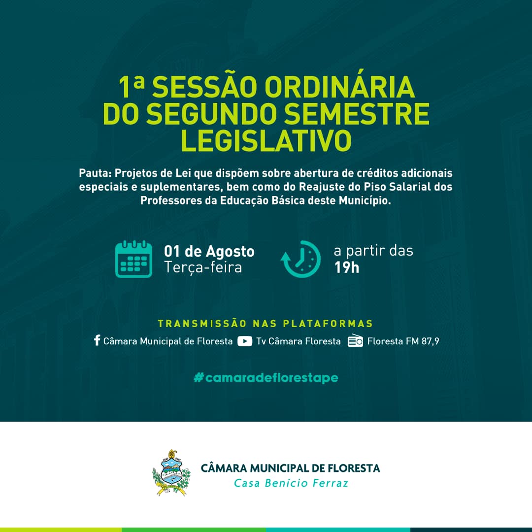 Abertura do 2º período legislativo de 2023 - 1ª Sessão Ordinária