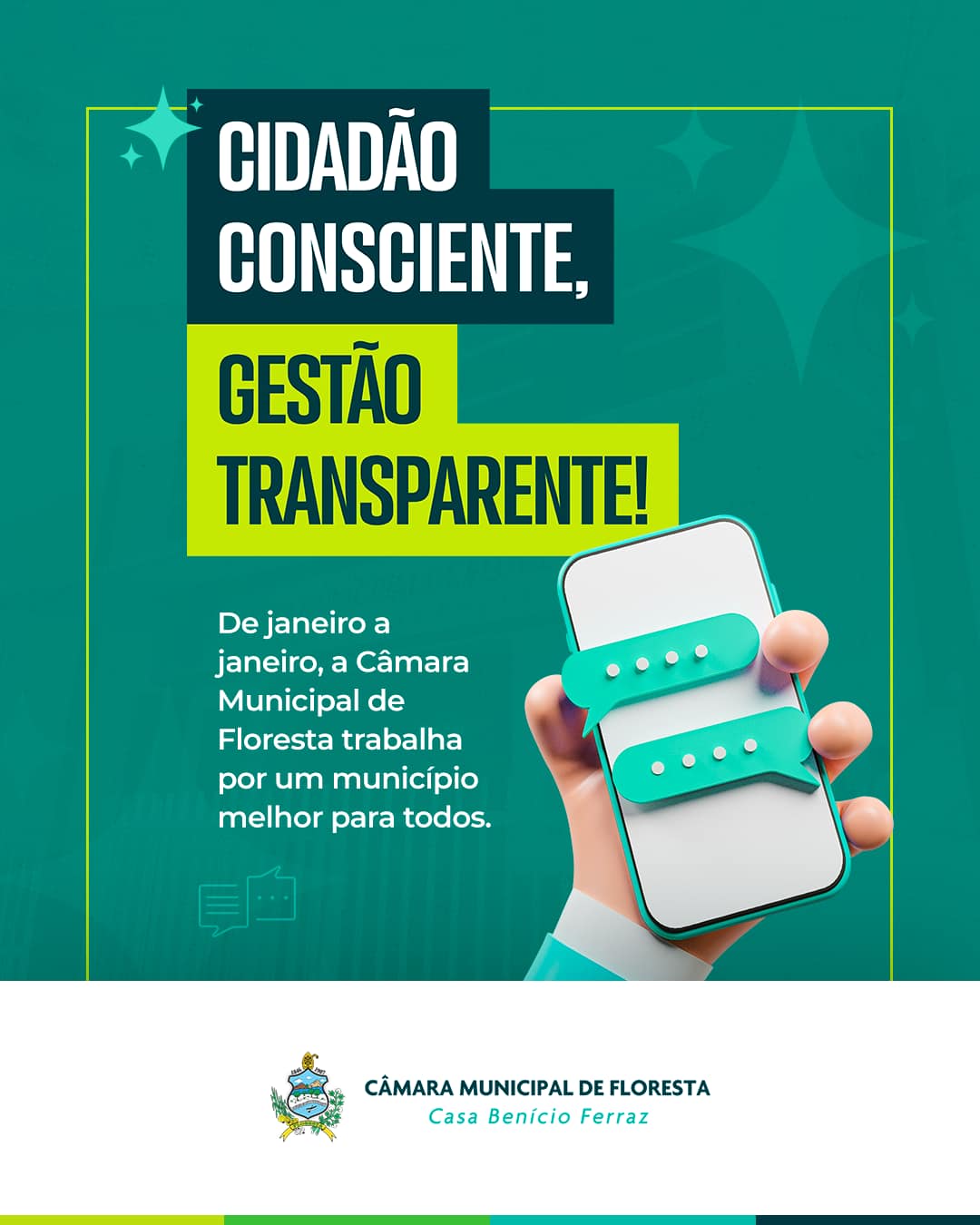 Cidadão consciente, gestão transparente! 📈