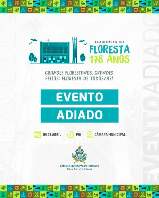 EVENTO ADIADO!