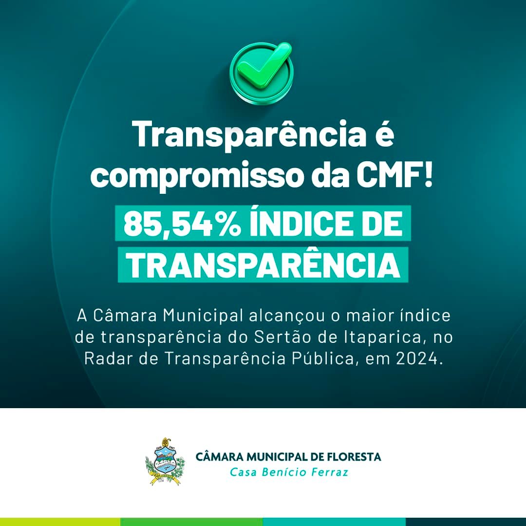 Transparência é compromisso da CMF! 📊